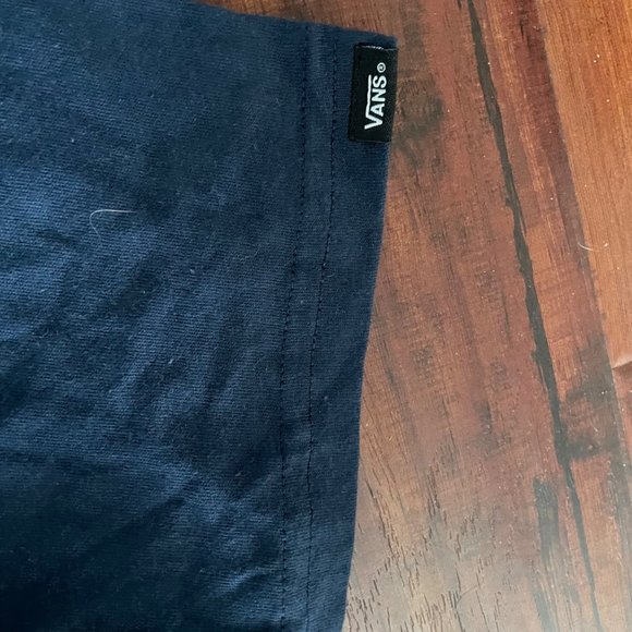 Vans Off The Wall Boys T Shirt Sz L 12/14 Blue Logo Short Sleeve Old Skool - Picture 5 of 10